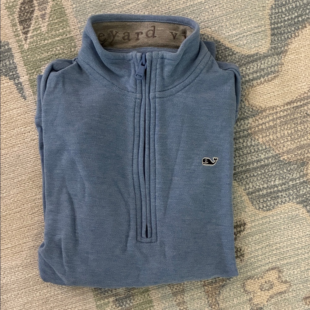 Vineyard Vines Kids Zip-Up Blue Sweater